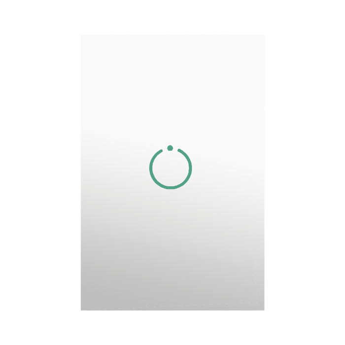 (ZWAVE) Interruptor On/Off panel táctil touch inalámbrico Zwave Plus 1 boton. Compatible con Hubitat HC8, Álula M2M, otro