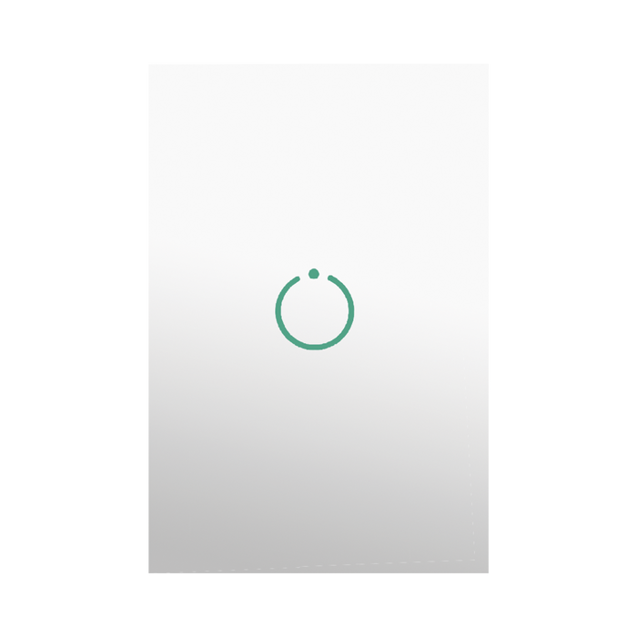 (ZWAVE) Interruptor On/Off panel táctil touch inalámbrico Zwave Plus 1 boton. No requiere cable neutro, Compatible con Hubitat HC8, Álula M2M, otros