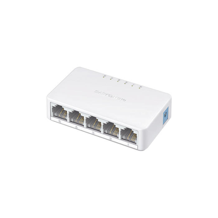 Switch NO Administrable / Para escritorio / 5 puertos 10/100 Mbps / Diseño Compacto / Plug and Play