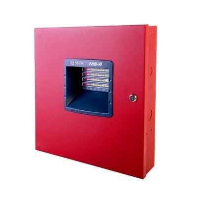 MS-4 Panel De Alarma Contra Incendios - Convencional De 4 Zonas
