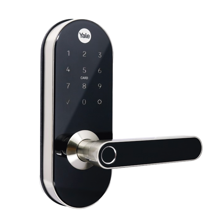Cerradura Digital YMC420 / con Teclado Táctil / lector de Tarjetas / Huellas / Incluye HUB / compatible con YALE CONNECT