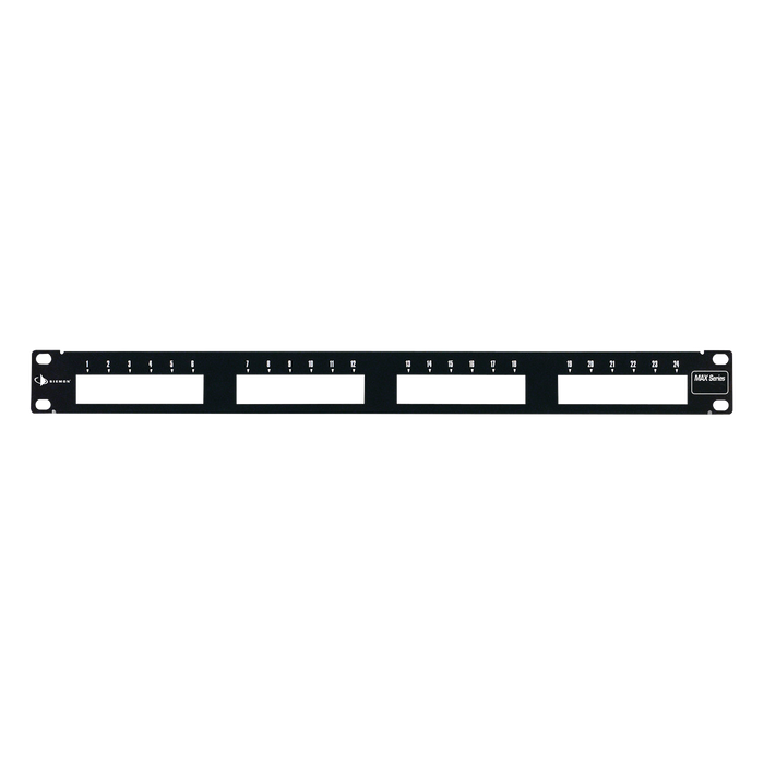 Patch Panel MAX Modular (vacío), de 24 Puertos, Plano, 1UR