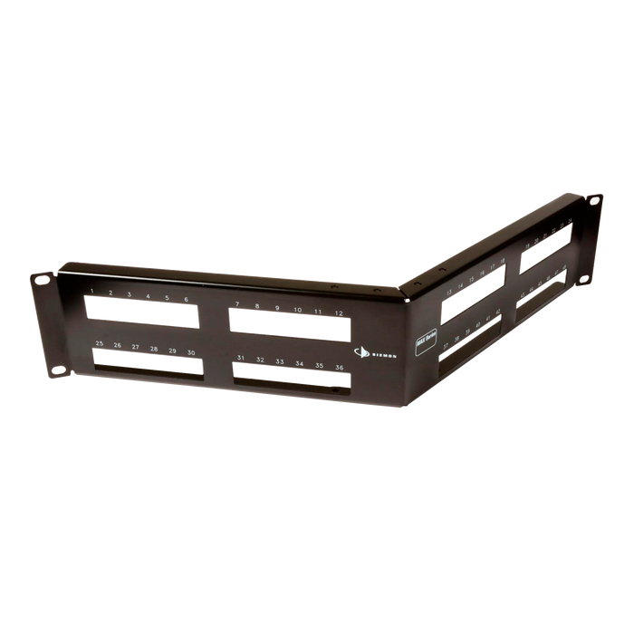 Patch Panel MAX Modular (vacío), de 48 Puertos, Angulado, 2UR