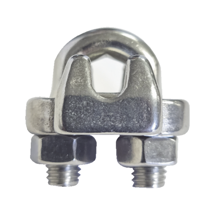 Nudo/ Perro/ Abrazadera Acero Forjado para Cable de 1/8, Acero Inoxidable.