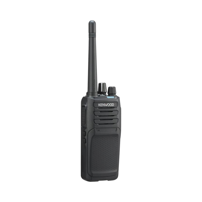Radio portátil UHF 400-470 MHz, Digital NXDN-Analógico, 5 Watts, 64 Canales, Roaming, Encriptación, GPS, Inc. antena, batería, cargador y clip