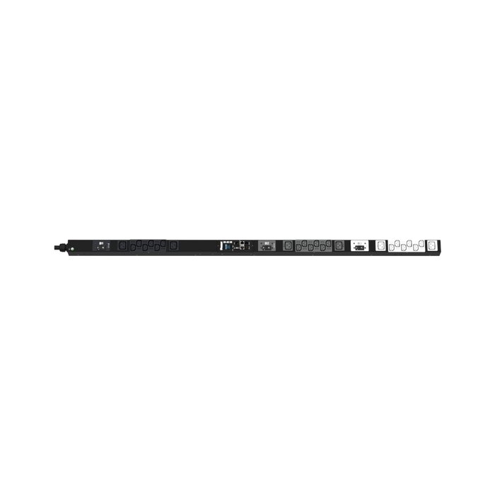 PDU Monitoreable (MI) para Distribución de Energía, Enchufe de Entrada NEMA L21-30P, Con 18 Salidas C13 y 6 C19, de Instalación Vertical, 208 Vca, 30 Amp