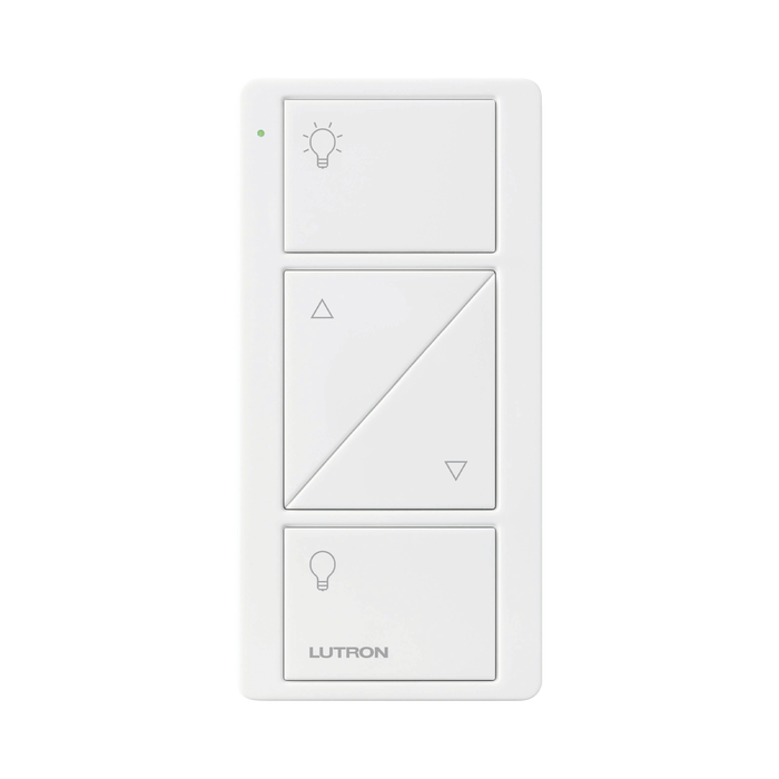 Control remoto PICO 3 botones encender/apagar, subir/bajar intensidad, color blanco, complemente con un atenuador Caseta, RA2, RadioRa2.