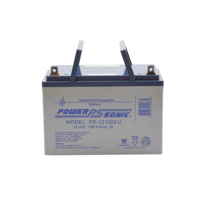 Batería 12V, 100AH, Para Respaldo, Tecnologías AGM/VRLA, 10-12 Años Vida Útil, Terminales U, Reconocida UL