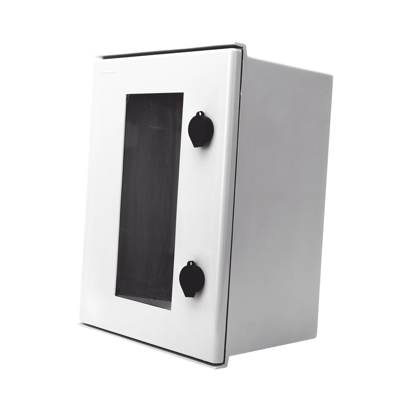 PST-3040-20PT Gabinete de Poliéster IP65 Puerta Transparente, Uso en Intemperie (300 x 400 x 200 mm) con Placa Trasera Interior de Plástico (Incluye Chapa y Llave).