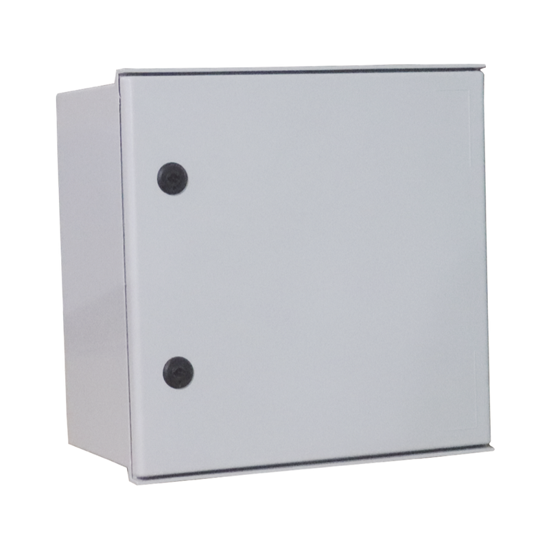 PST-4040-20P Gabinete de Poliéster IP65 Uso en Intemperie (400 x 400 x 200 mm) con Placa Trasera Interior de Plástico (Incluye Chapa y Llave).