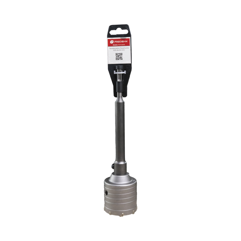 PST-C02-003 Broca Pasamuros SDS, Sacabocado para Concreto de 65mm con Extensión de 220mm
