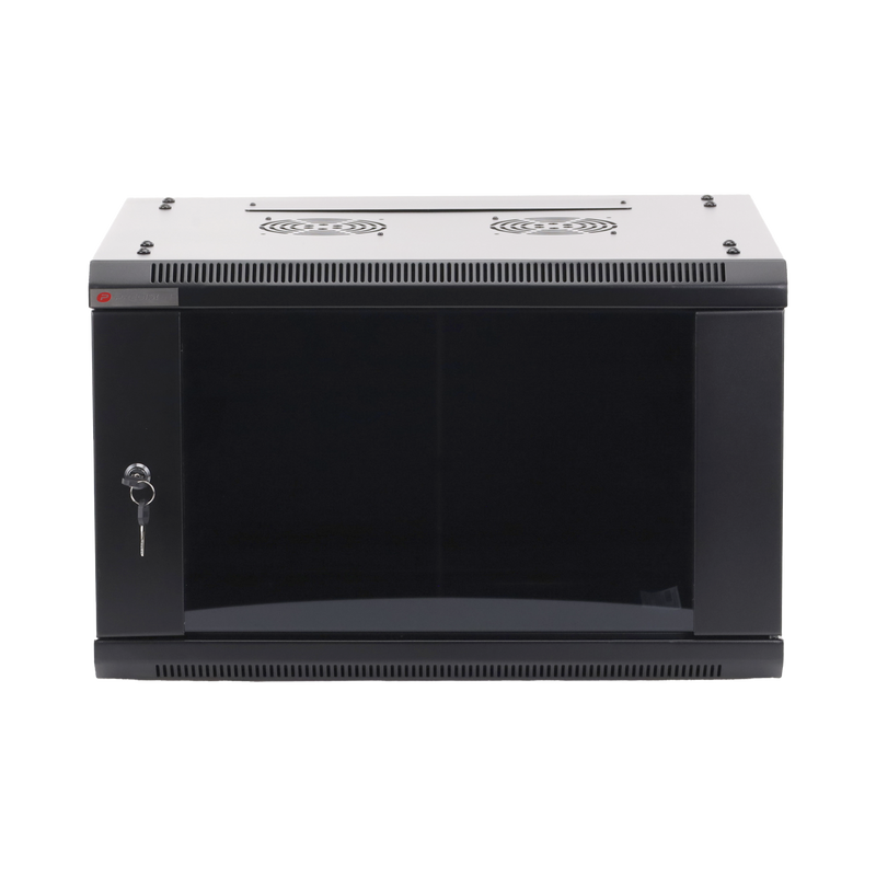 PSTC-06-645-BDG Gabinete PRECISION, Con Puerta de Cristal Templado, de 19in, 6UR, 450mm de Profundidad, Color Negro