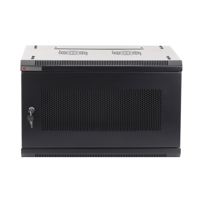 PSTC-06-645-BDP Gabinetes PRECISION, Con Puerta Perforada, de 19in, 6UR, 450mm de Profundidad, Color Negro