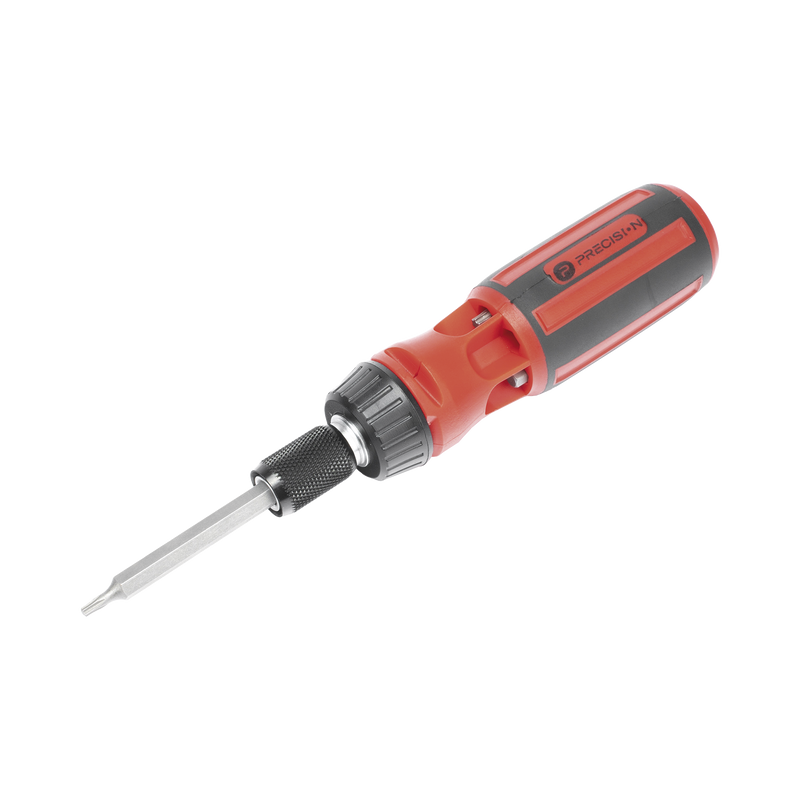 PST-H020-06 Desarmador 6 en 1 con Mango de Agarre Plástico (Torx de Seguridad #10 y #20, Hexagonal #5, PH0, PH2, Plana #5)