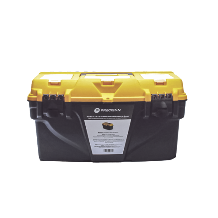 Caja Porta Herramientas 17, 44x26x23 cm Bicolor con Compartimientos para Tornillos.