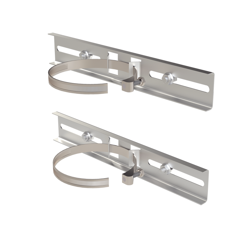 PST-MOUNT-POLE-V3 Montaje de Metal Galvanizado para Poste Universal para Gabinetes de Ancho Hasta 30 cm.