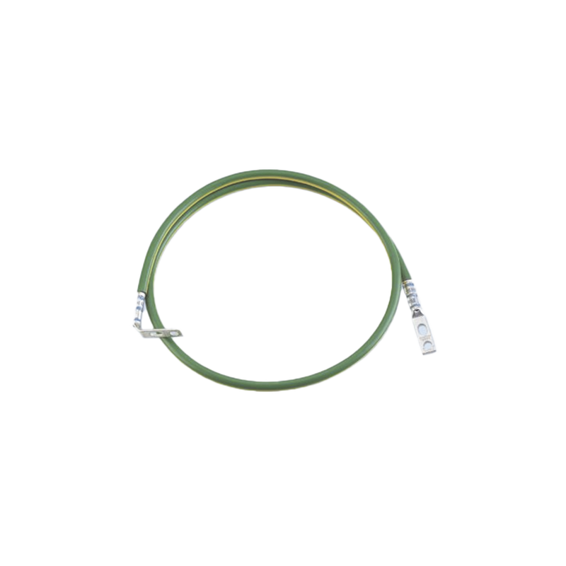 RGEJ624PFY Jumper Para Aterrizar Equipos en Racks o Gabinetes, 6 AWG, con Terminal Doblada a 90 Grados, 0.60 m de Largo