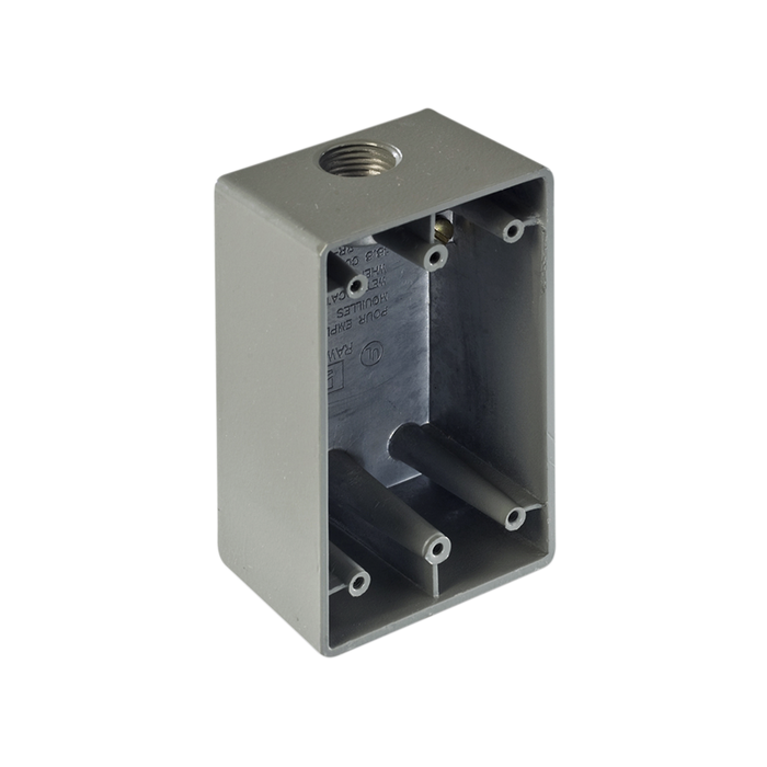 Caja Condulet FS de 1 (25.4 mm) con una boca a prueba de intemperie.