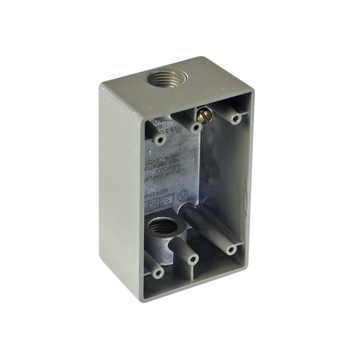 Caja Condulet FS de 1 ( 25.4 mm) con dos bocas a prueba de intemperie.