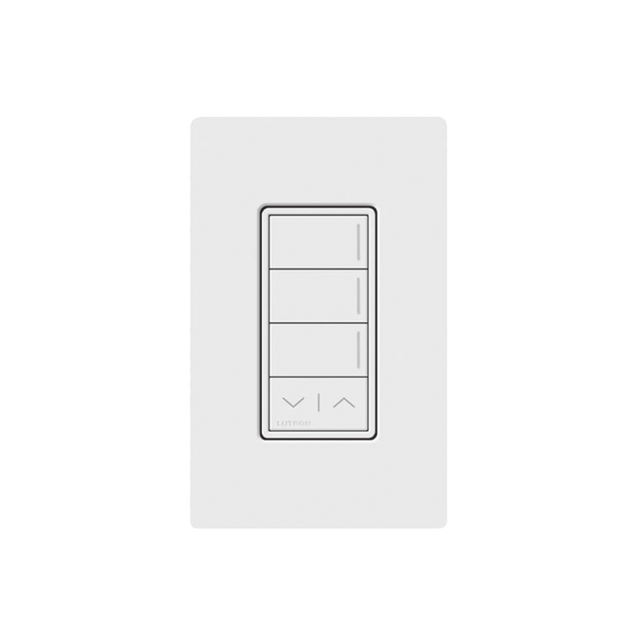 (RadioRa3) Botonera Sunnata Blanco 3 escenas y 2 botones subir/bajar para Radio RA3, programe escenas diferentes en cada botón.
