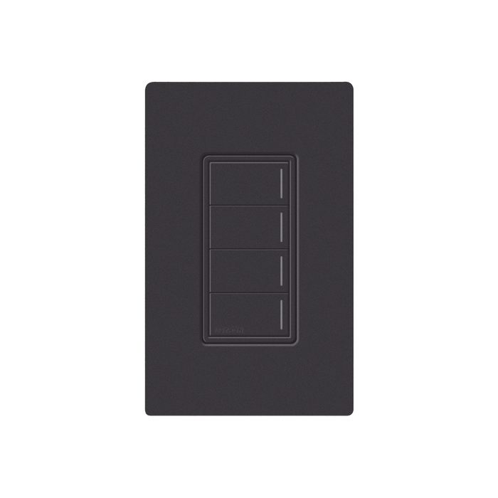(RadioRa3) Botonera Sunnata Negro 3 escenas y 2 botones subir/bajar para Radio RA3, programe escenas diferentes en cada botón.
