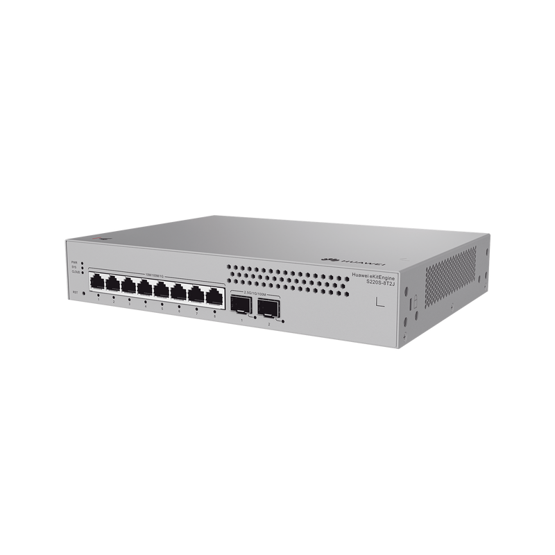 S220S8T2J Switch de Acceso Gigabit Administrable Capa 2 / 8 puertos 10/100/1000 Mbps / 2 Puertos 2.5GE SFP Uplink  / ERPS / IMGP Snooping / DHCP Snooping / Administración Nube Gratis