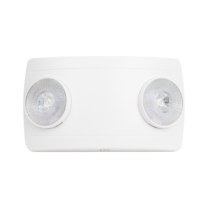 Luz de Emergencia Dual LED ultra compacta/150 lúmenes/Luz fría/Batería de Respaldo Incluida/Botón de test.