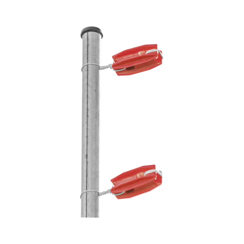 Aislador de color Rojo para postes de esquina de alta Resistencia con Anti UV de uso en cercos eléctricos