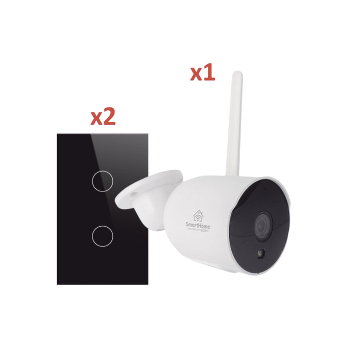 (Wifi) KIT 1 camara Wifi y 2 apagadores inteligentes Wifi