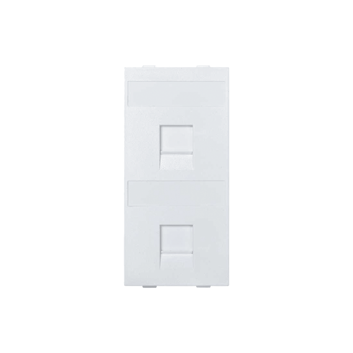 Módulo Color Blanco Con 2 Espacios para Jacks Keystone para Instalarse en la caja de Pavimento / (S76B/9)
