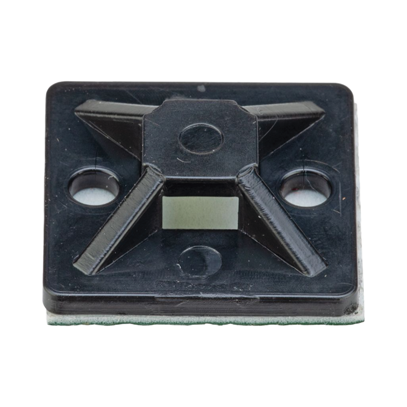 SMP12A-C0 Montaje-Sujetador Adhesivo STRONGHOLD de 4 Vías de 3/4 x 3/4 x 1/4, Color Negro,  Nylon 6.6 Retardante de Llamas V-2, Paquete de 100pz