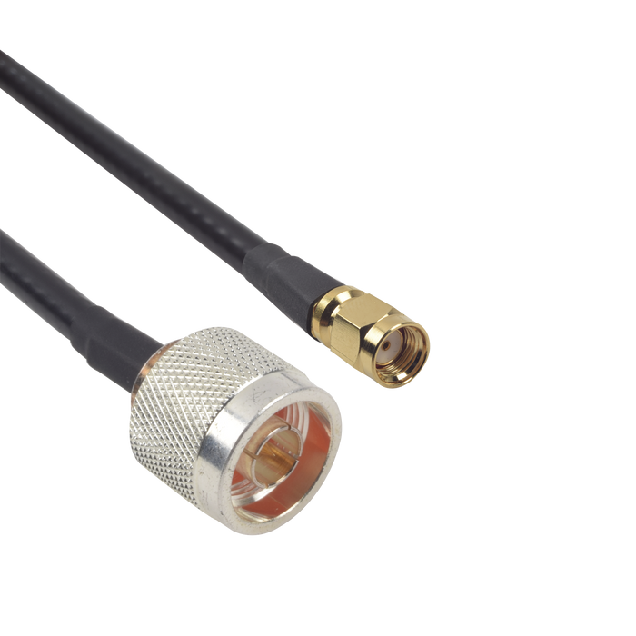 Jumper de 60cm con Cable LP240 y conectores N Macho y SMA Macho Inverso.