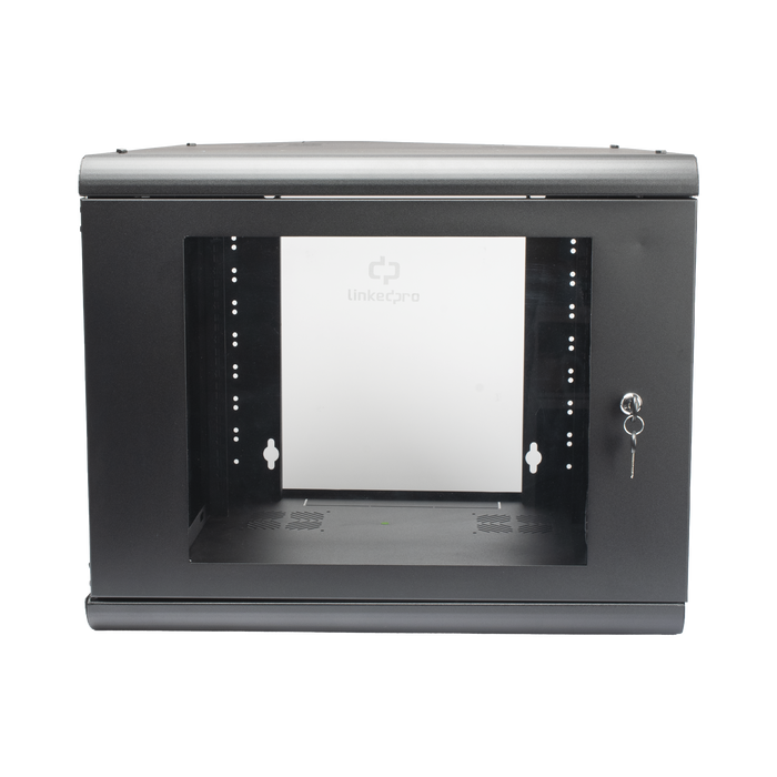 Gabinete de Pared 9U de 635 mm de Profundidad, Rack de 19 en Acero Reforzado: Compacto y Resistente para Soluciones Profesionales