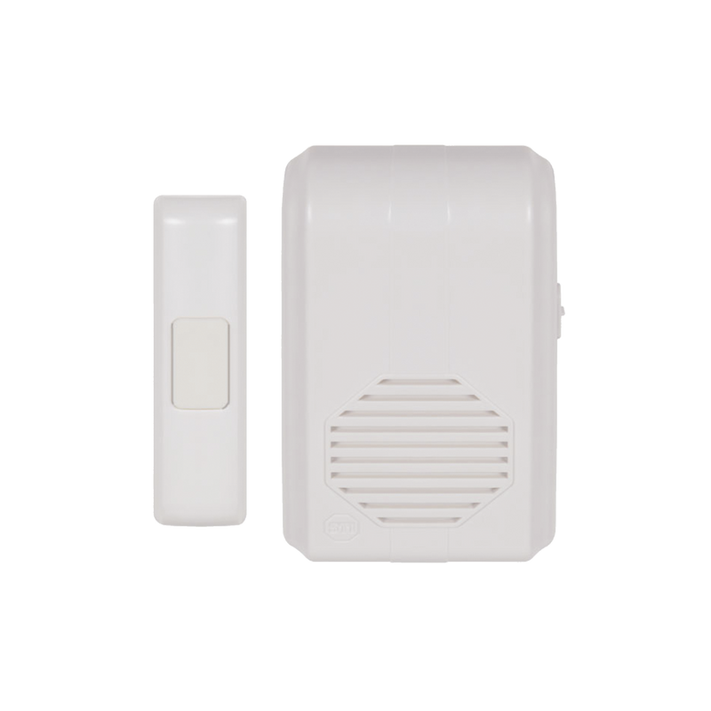 Timbre Inalámbrico Para Puerta Con 10 Tonos, Hasta 150m Linea de Vista, Con Receptor Inalámbrico Incluido, 110Vca