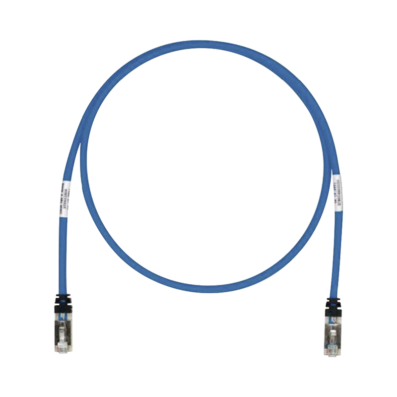 STP6X2BU Patch Cord Cat6A, Blindado S/FTP, CM/LS0H, 2ft, Color Azul
