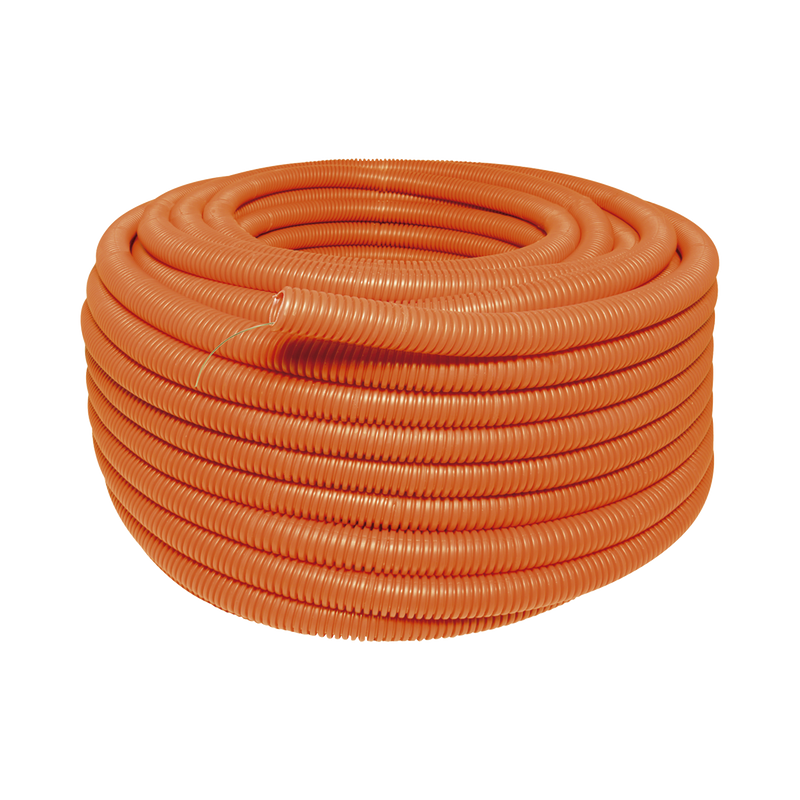SYS-136850 Manguera flexible Reforzada 1/2 x 100 m /Polietileno Alta Densidad HDPE/ Sin guía /Resistente a Intemperie.
