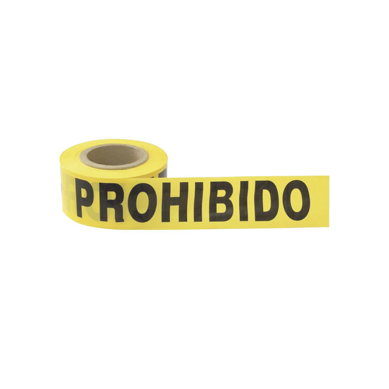 SYS-137299 Cinta para barricada PROHIBIDO EL PASO de 100 m y ancho de 3.