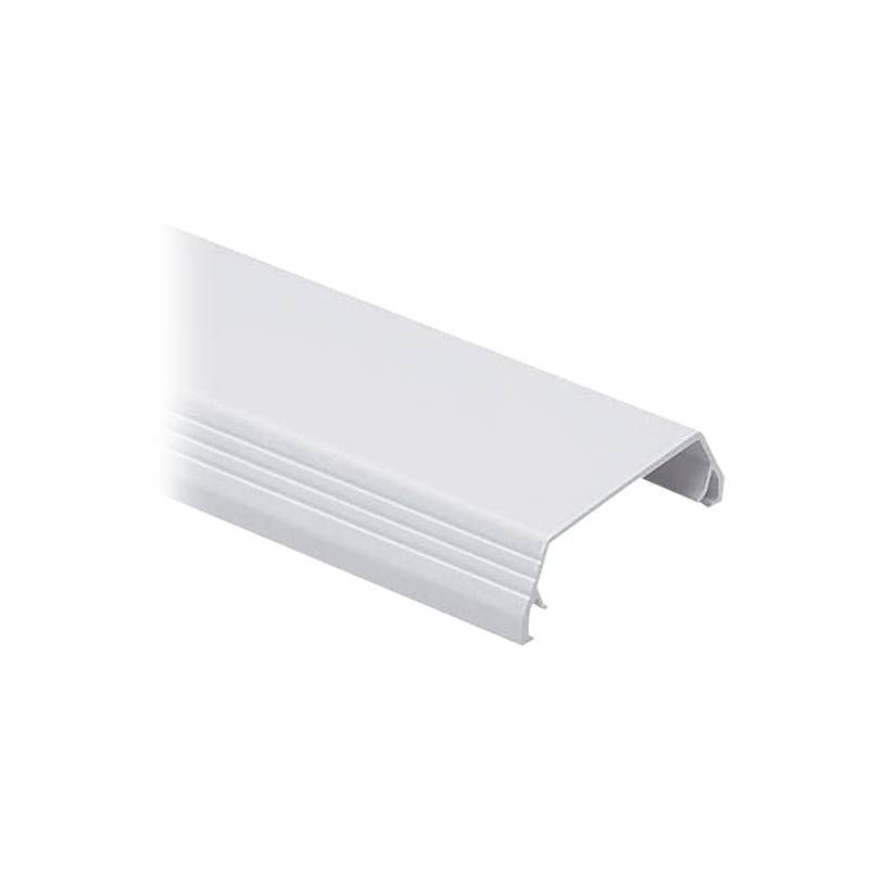 T45CIW8 Cubierta (Tapa) tipo bisagra para canaleta T-45, de PVC rígido, 60.3 x 19.1 x 2438.4 mm, Color Blanco Mate