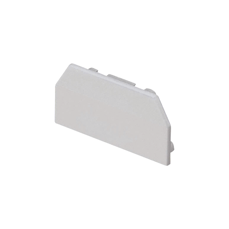 T45ECIW Tapa Final, para uso con canaleta T45, Material PVC Rígido, Color Blanco Mate