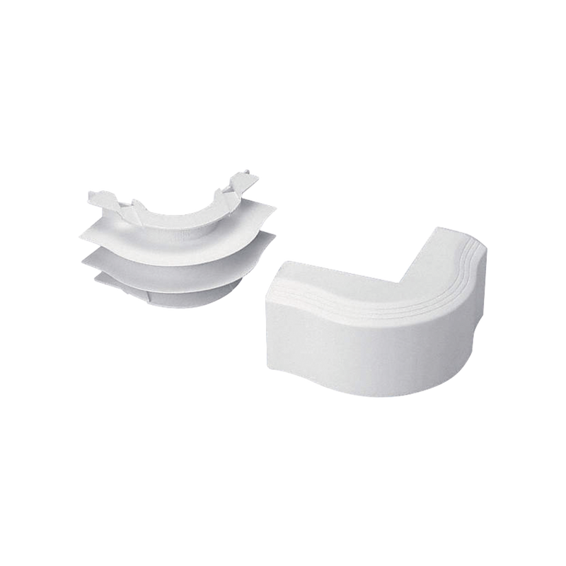 T45OCIW Esquinero exterior, para uso con canaleta T45, Material PVC Rígido, Color Blanco Mate