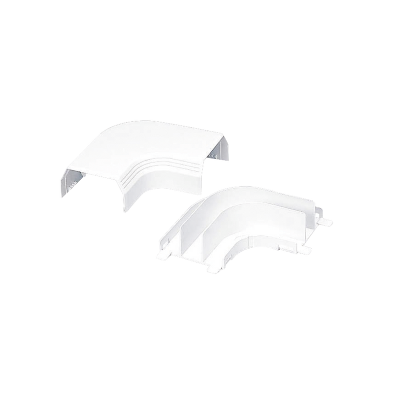 T45RAIW Curva de radio controlado, para uso con canaleta T45, Material PVC Rígido, Color Blanco Mate