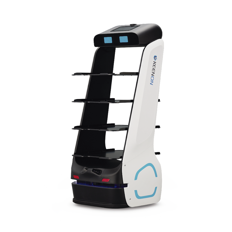T5LS Robot Autonomo para Servicio de Meseros Ubicado por SLAM (Laser) / Mejora el Servicio al Cliente / Soporta 10 Kgs por Charola / Ideal para Restaurantes, Cafeterias, Hospitales, Salones de Eventos, Etc...