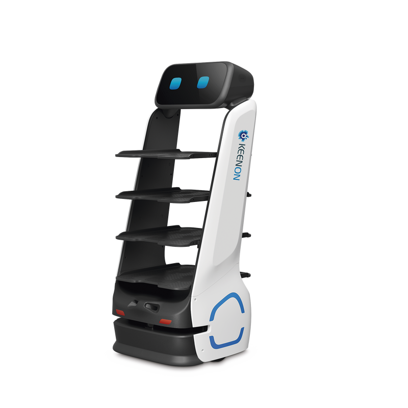 T9LS Robot Autonomo para Servicio de Meseros Ubicado por SLAM (Laser) / Mejora el Servicio al Cliente / Soporta 10 Kgs por Charola / Ideal para Restaurantes, Cafeterias, Hospitales, Salones de Eventos, Etc...