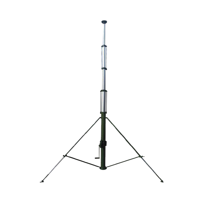Mástil Telescópico Retraible Manual de 12 metros con Accesorios. Incluye Tripie.