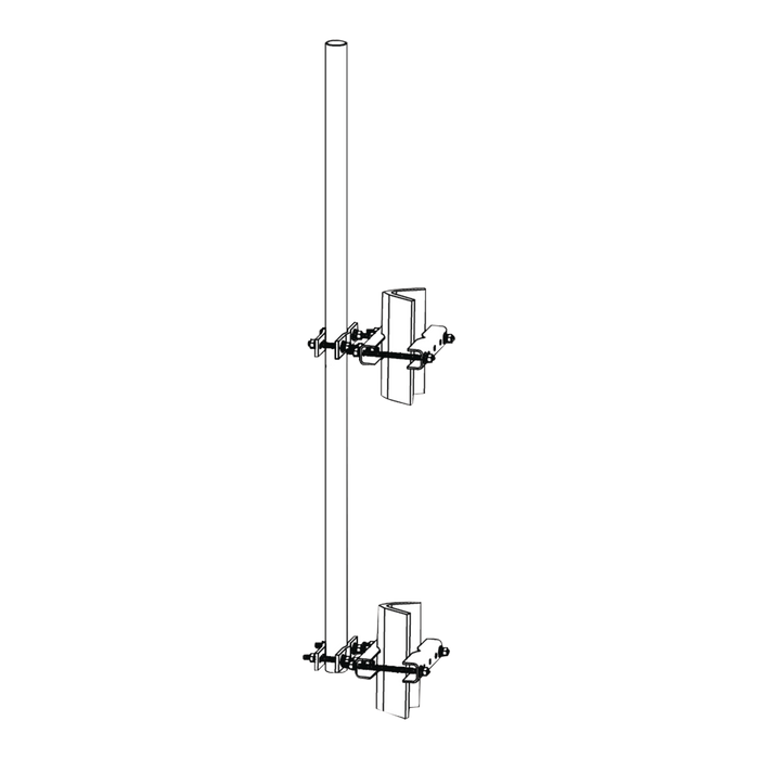 Montaje lateral con Mástil de 1.9 diam. x 6 (1.8m) longitud.