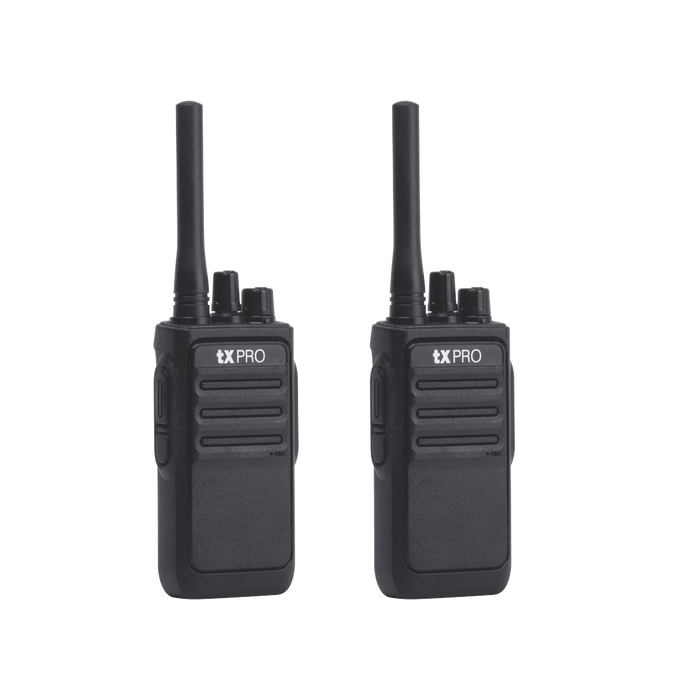 Par de radios analógicos, listos para utilizarse, operan en UHF 400-470 MHz de 2 watts de potencia. ¡PRECONFIGURADOS!