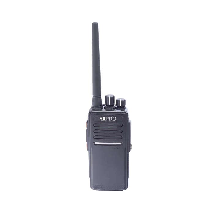 Radio Portátil VHF 136-174 MHz, Digital DMR y Analógico, 5 W, Incluye antena, batería, cargador y clip, 16 canales preconfigurados