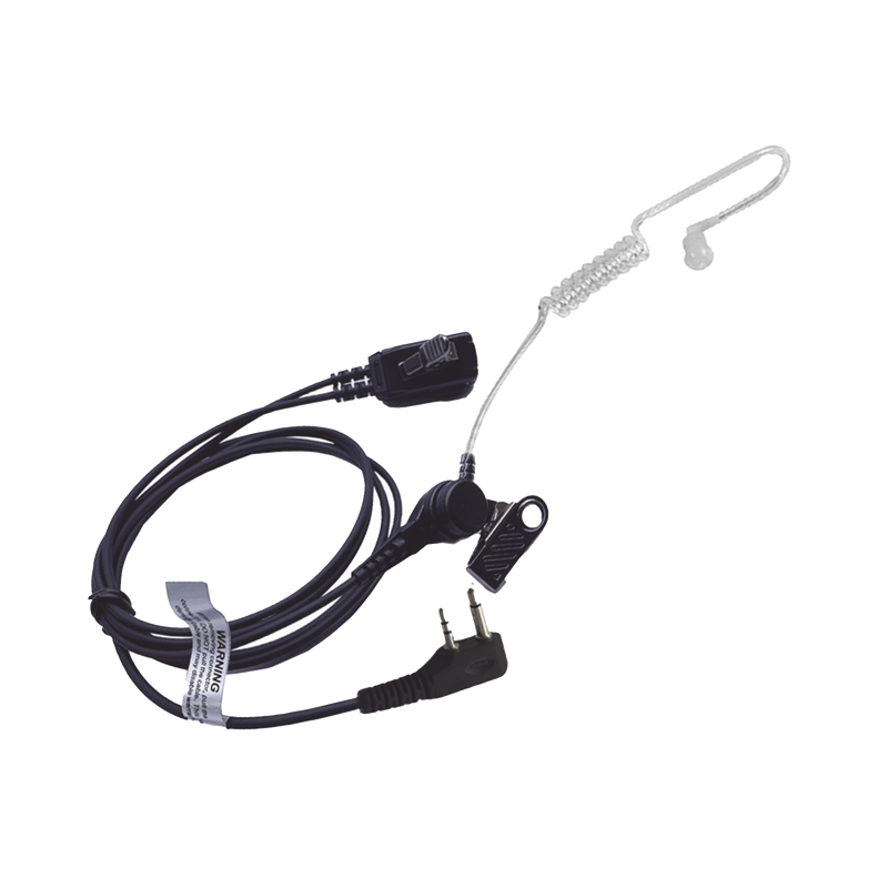 TXEHIAV2S Micrófono - audífono de solapa con tubo acústico transparente para ICOM IC-F11/ 14/ 3021/ 3013/ 3103/ 3003/ 1100D/2100D/ICF200