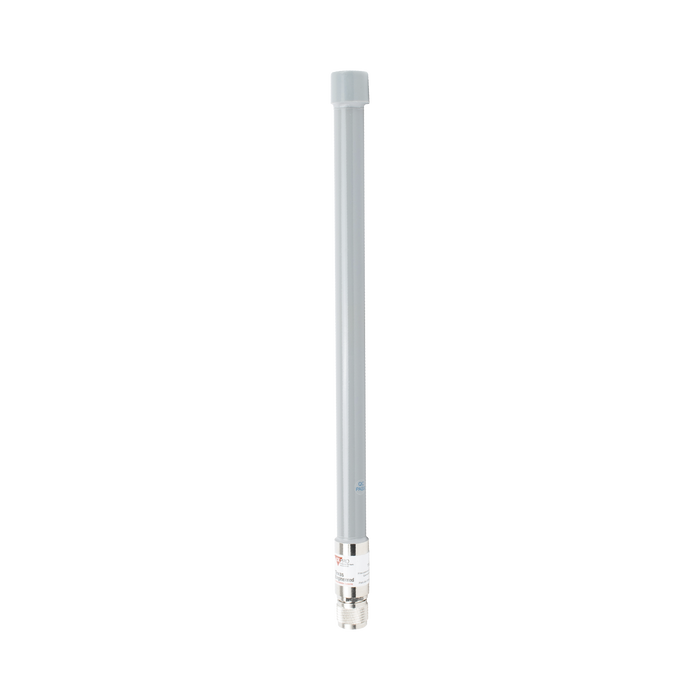 Antena Omnidireccional, mayor distancia de transmisión y recepción de señal en 360º, Doble banda de 2.4 / 5 GHz, Ganancia de 9 dBi, Conector N-macho, Adecuada para entornos exigentes