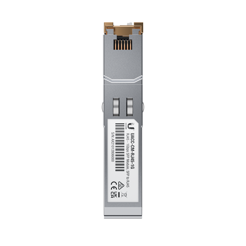UACC-CM-RJ45-1G UFiber Módulo de fibra SFP convertidor a cobre RJ45 10/100/1000 Mbps, distancia hasta 100 m
